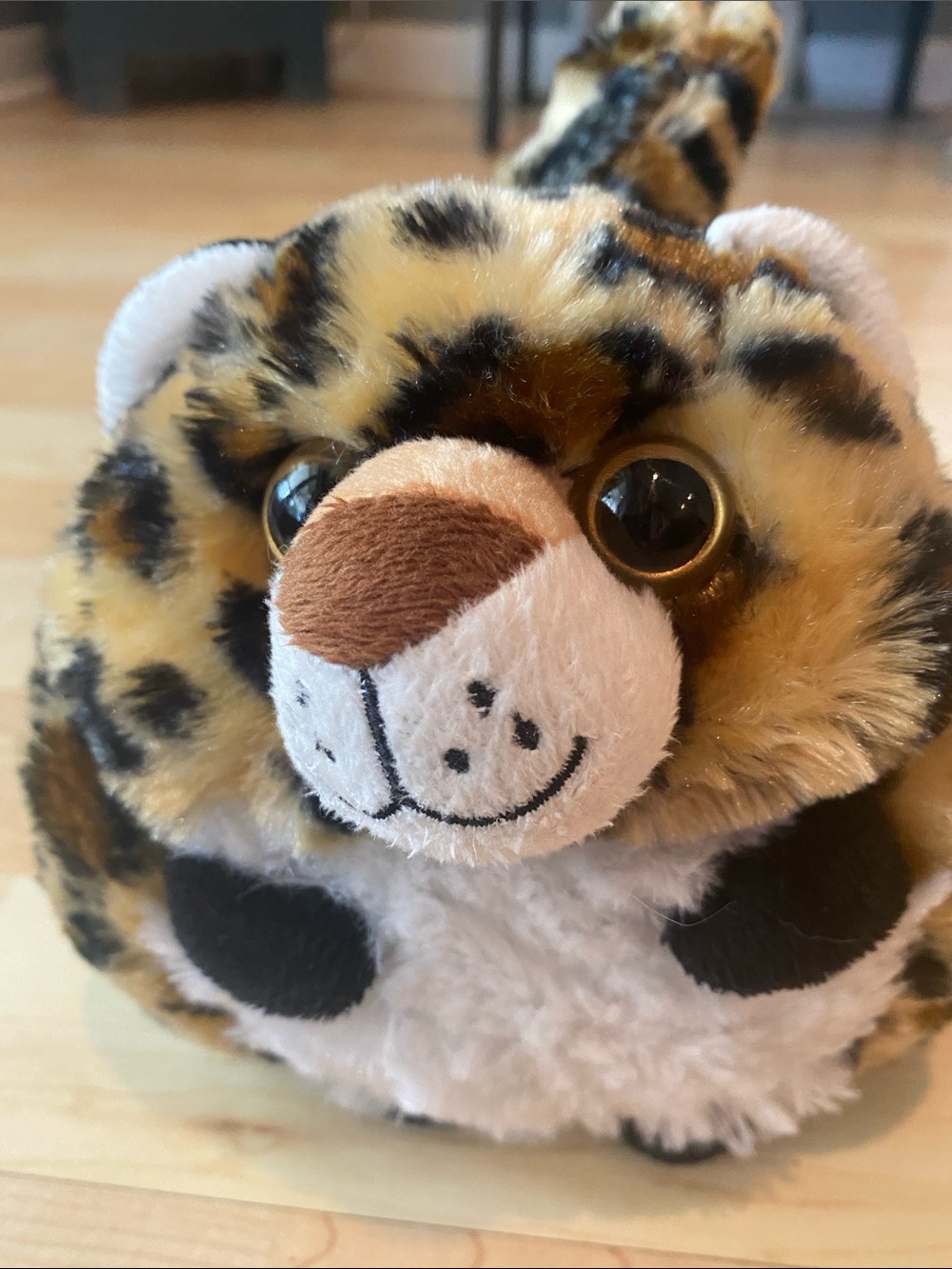 Plush 7” Leopard Stuffed Animal with Big Eyes